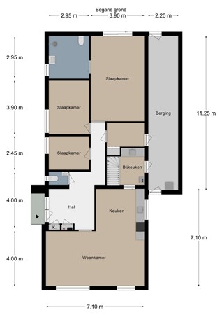 Floorplan - Bergstraat 9, 6262 NV Banholt